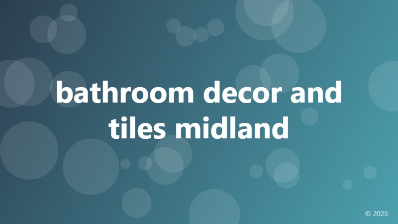 bathroom decor and tiles midland