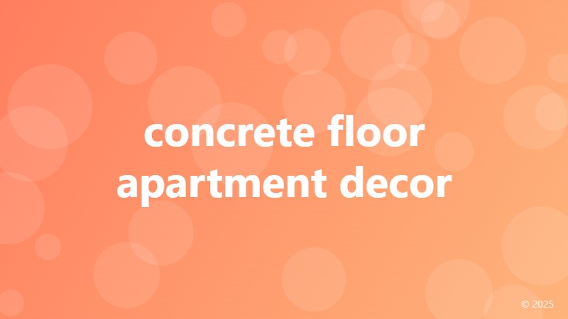 concrete floor apartment decor