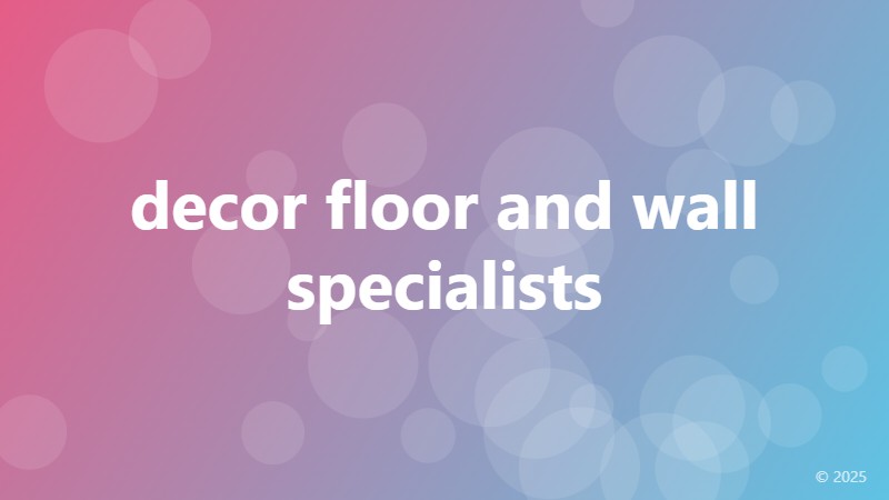 decor floor and wall specialists