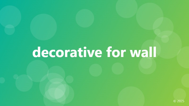 decorative for wall