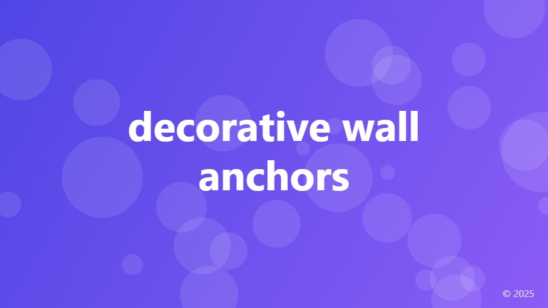 decorative wall anchors