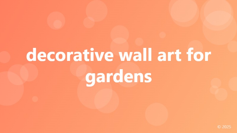 decorative wall art for gardens