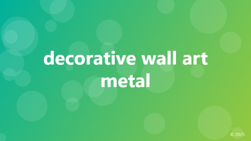 decorative wall art metal