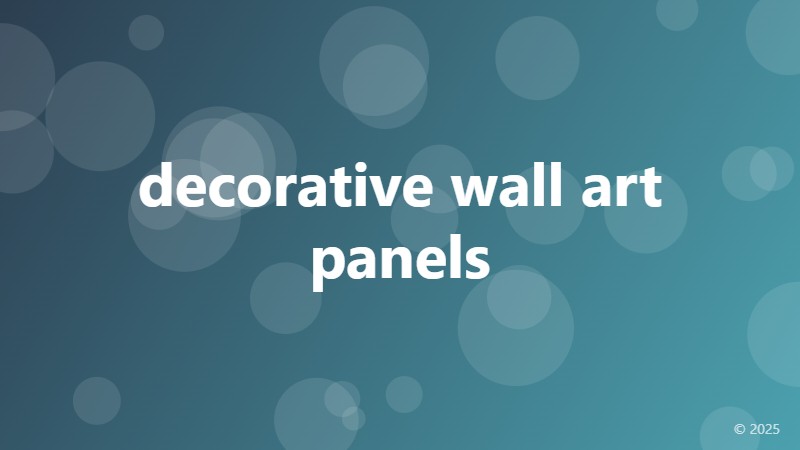 decorative wall art panels