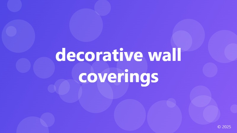 decorative wall coverings