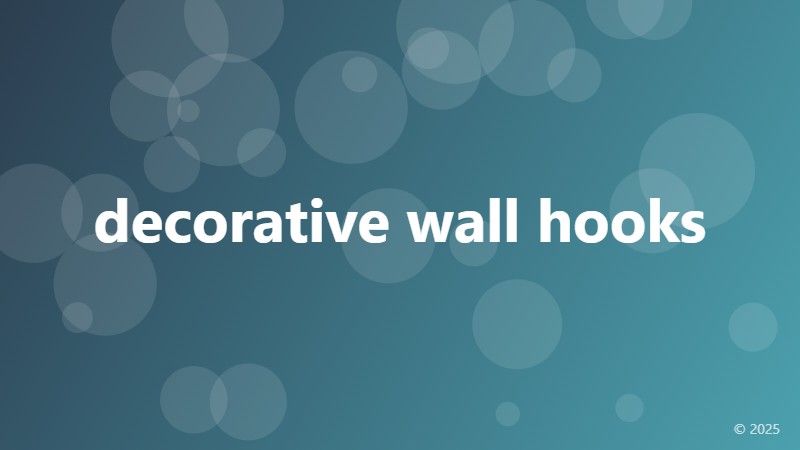 decorative wall hooks