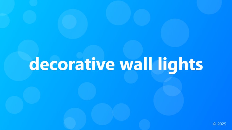 decorative wall lights