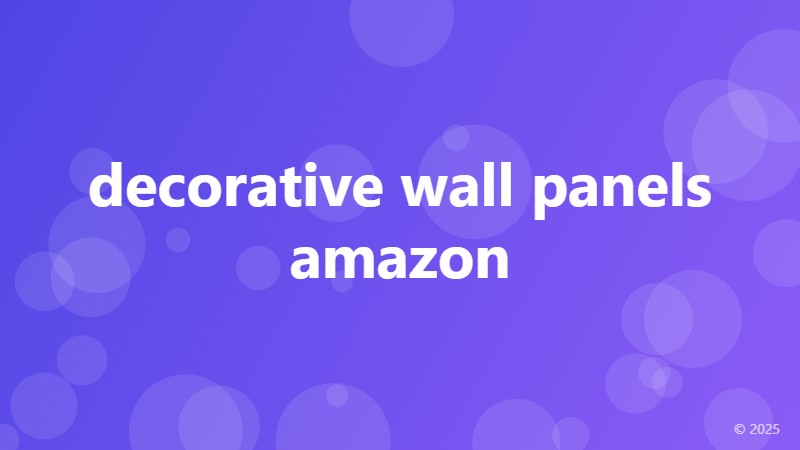 decorative wall panels amazon