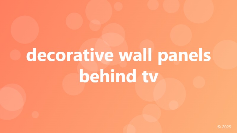decorative wall panels behind tv