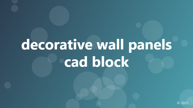decorative wall panels cad block