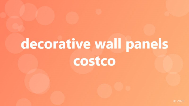 decorative wall panels costco