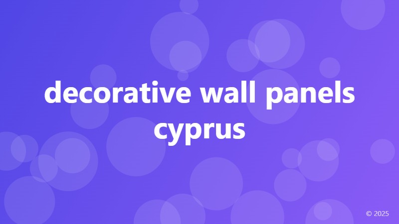 decorative wall panels cyprus