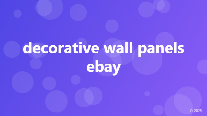 decorative wall panels ebay