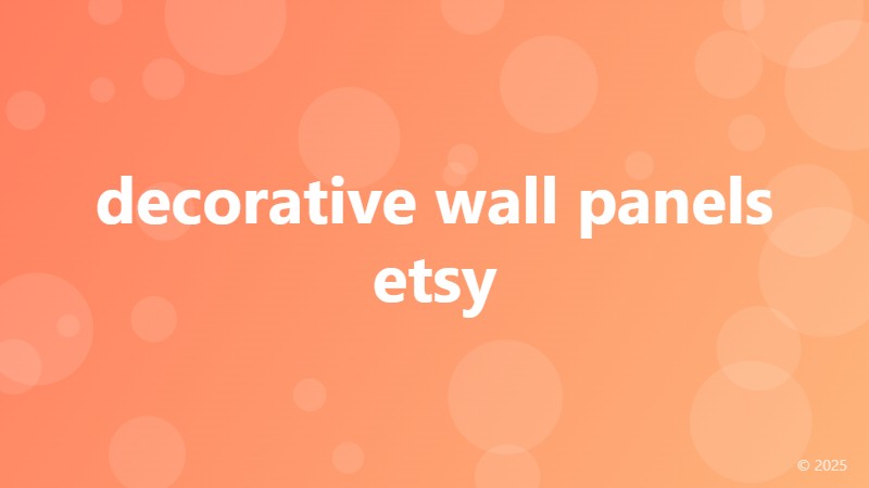 decorative wall panels etsy