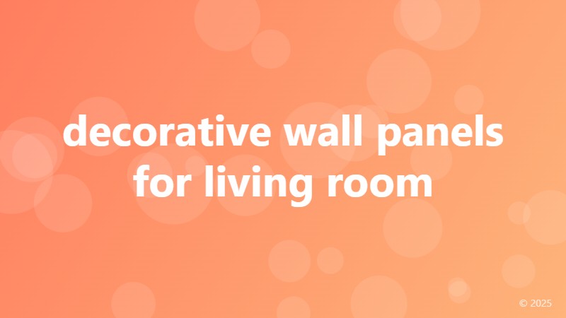 decorative wall panels for living room