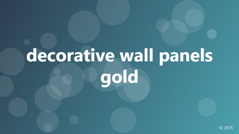 decorative wall panels gold