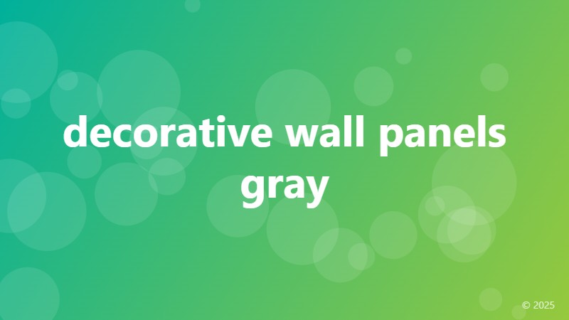 decorative wall panels gray