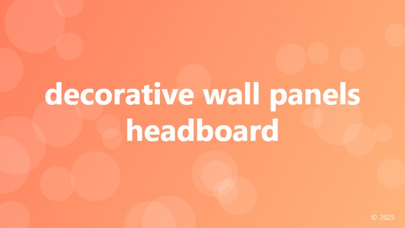 decorative wall panels headboard