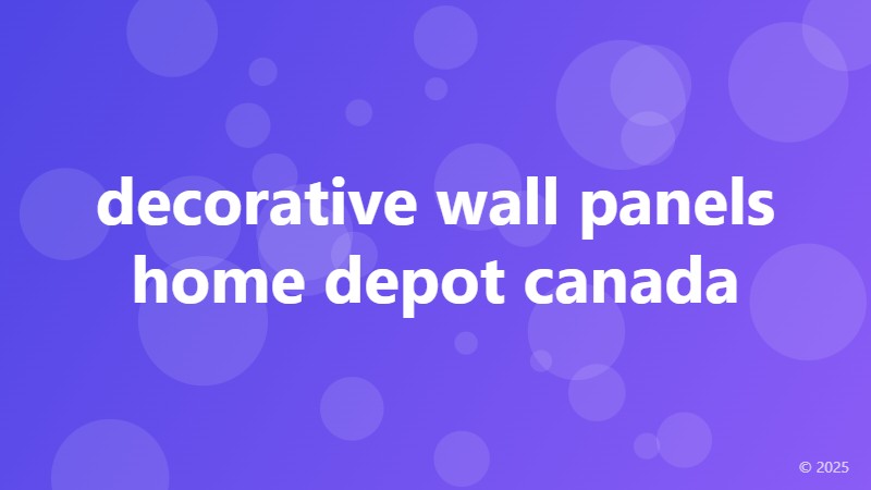 decorative wall panels home depot canada