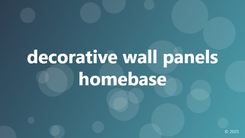 decorative wall panels homebase