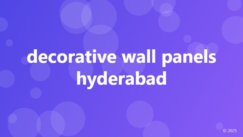 decorative wall panels hyderabad