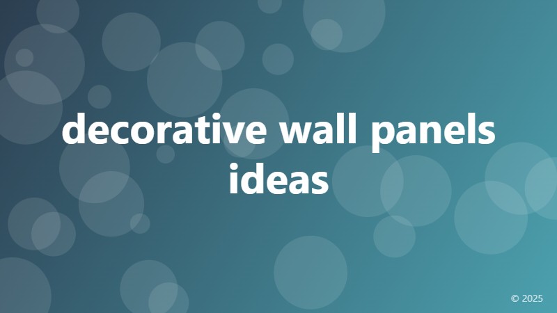 decorative wall panels ideas