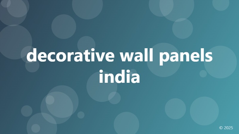 decorative wall panels india