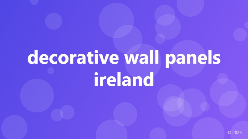 decorative wall panels ireland