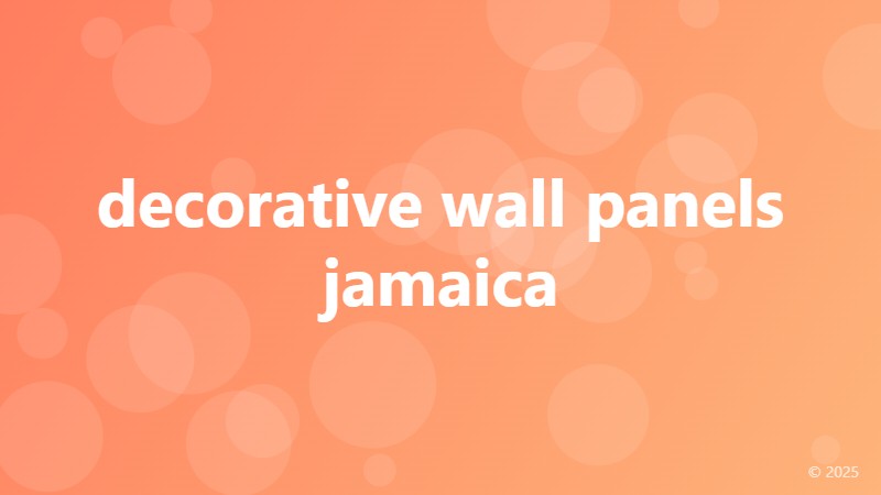 decorative wall panels jamaica