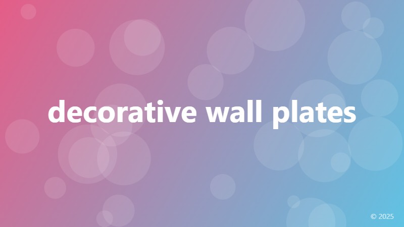 decorative wall plates