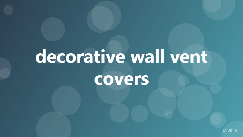 decorative wall vent covers