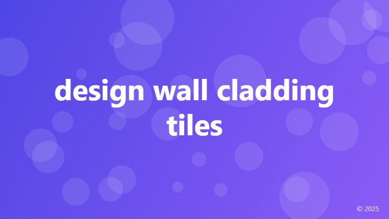design wall cladding tiles