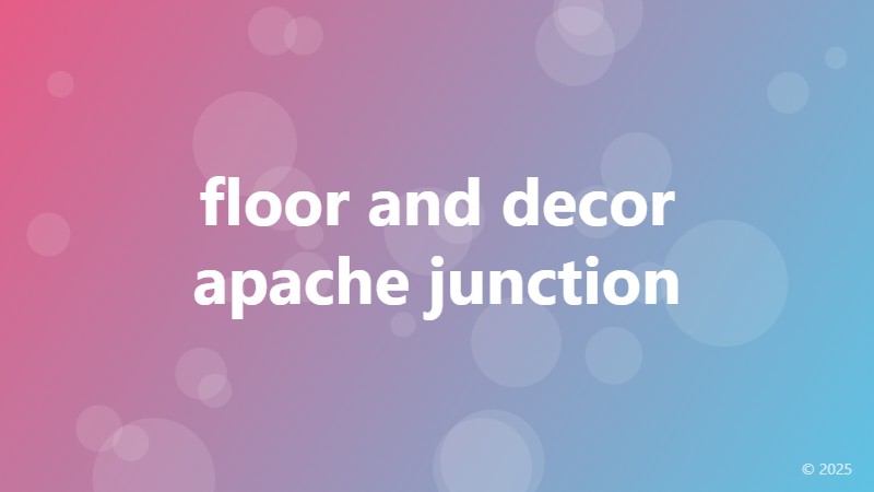 floor and decor apache junction