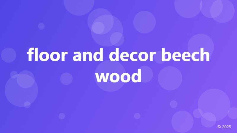 floor and decor beech wood