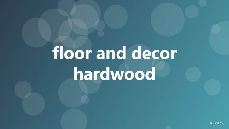 floor and decor hardwood