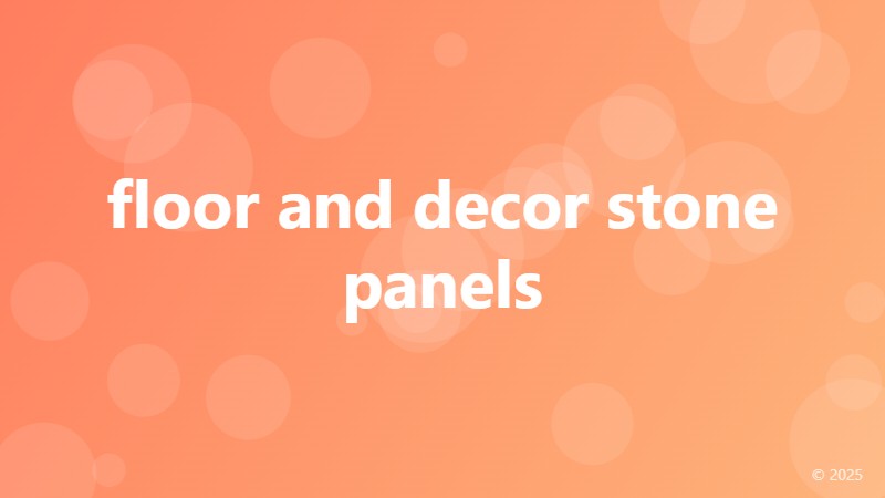 floor and decor stone panels