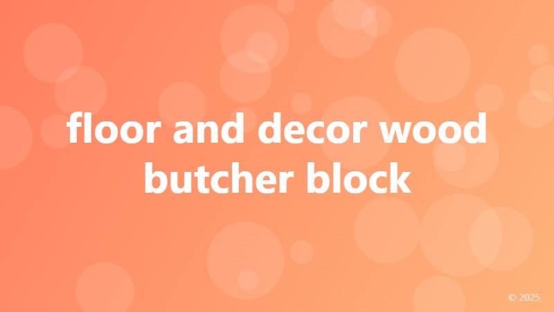 floor and decor wood butcher block