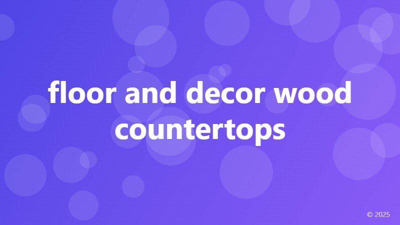 floor and decor wood countertops