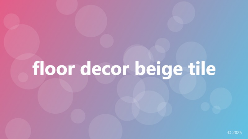 floor decor beige tile