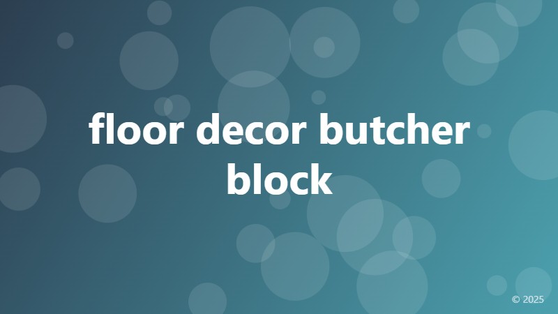 floor decor butcher block