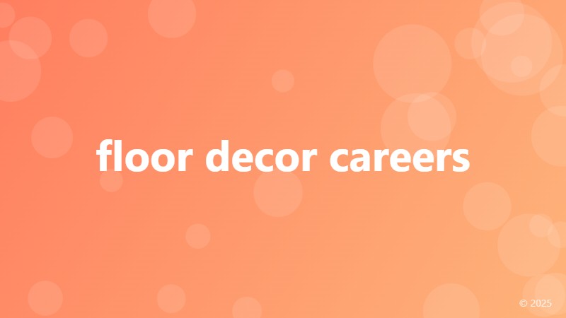 floor decor careers