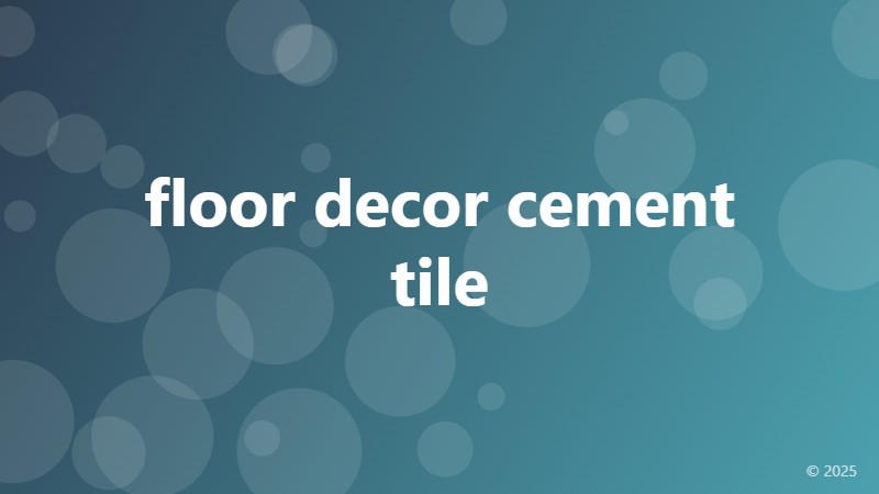 floor decor cement tile