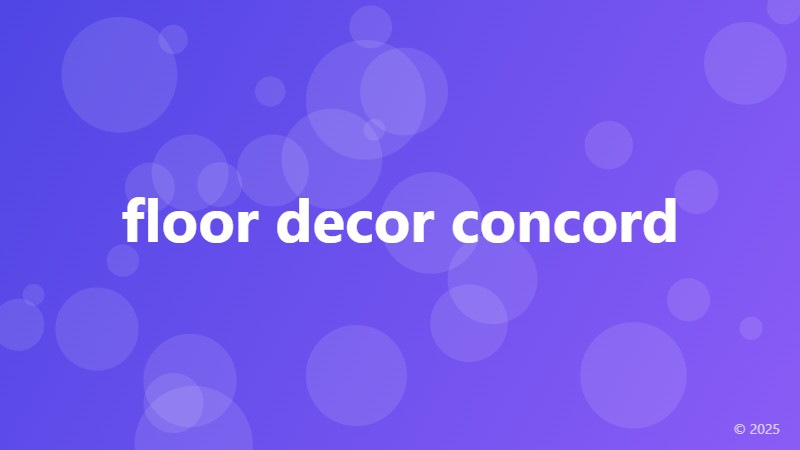floor decor concord