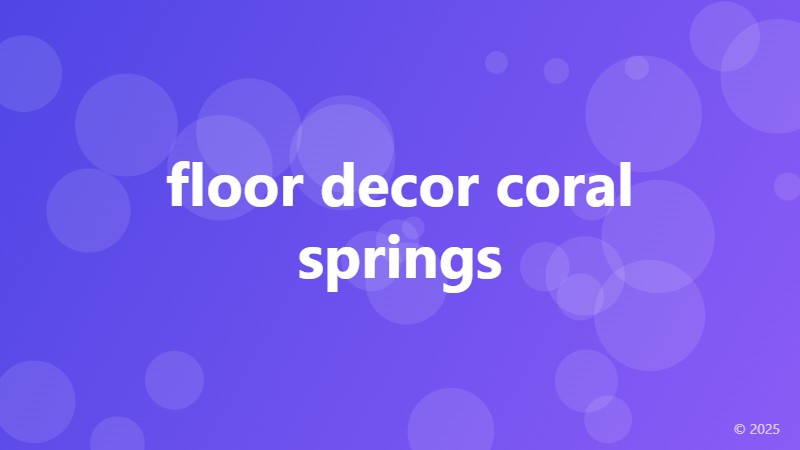 floor decor coral springs