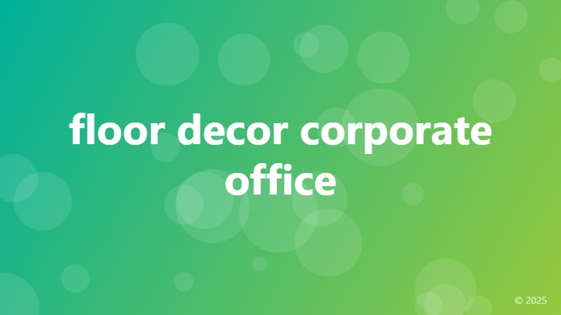 floor decor corporate office