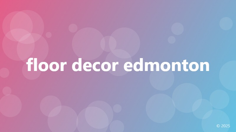 floor decor edmonton