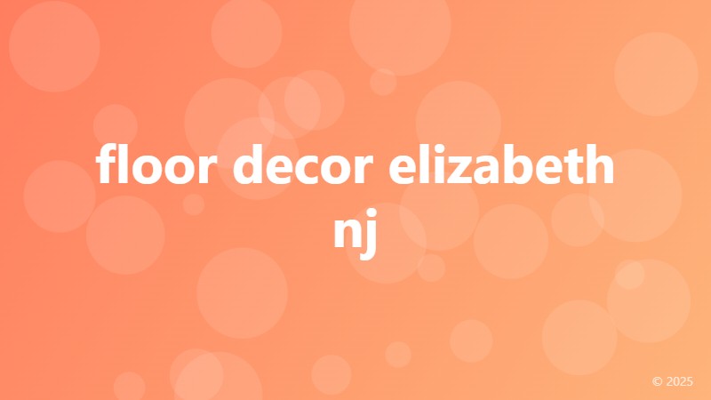 floor decor elizabeth nj