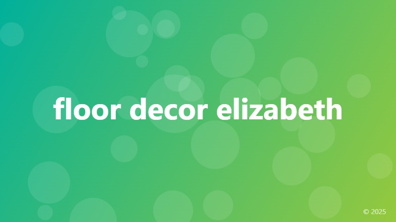 floor decor elizabeth