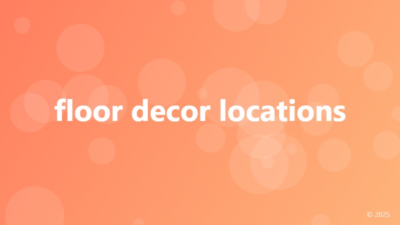 floor decor locations