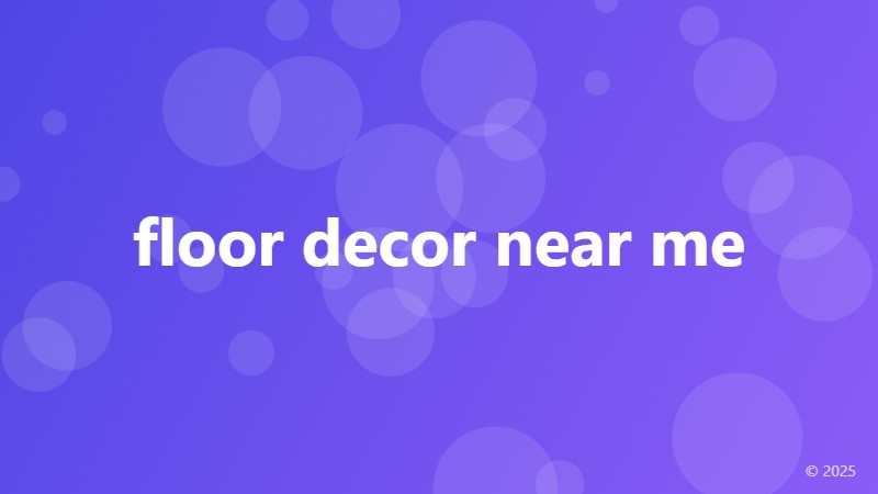 floor decor near me